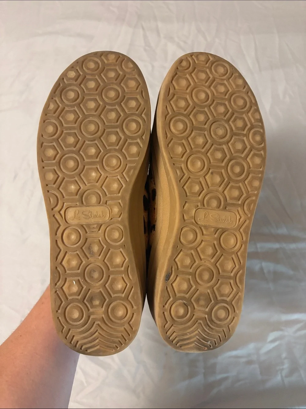 Women's Leopard Print Low-Top Sneakers with Gold Accents